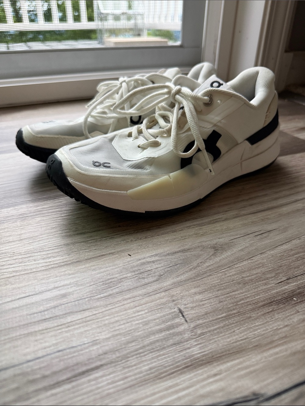 On Running Women's White and Black Athletic Shoes